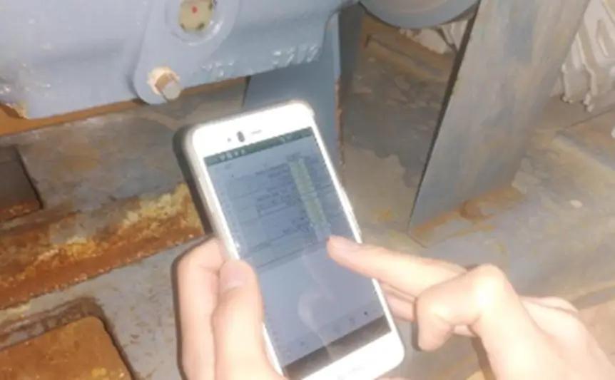 Recording inspection results using smartphone (digitalization of inspection data)